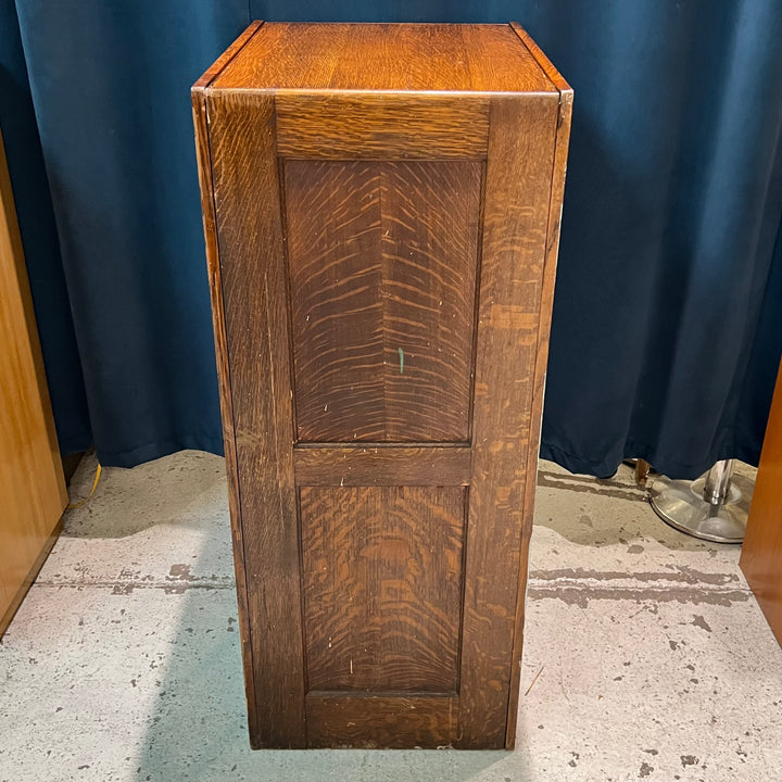 Antique Shaw Walker Solid Oak Storage Cabinet