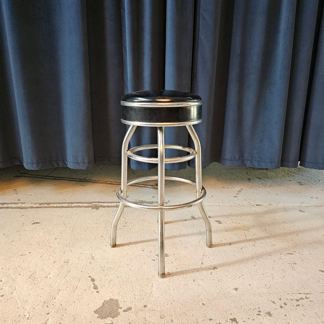 Black Vinyl Stool