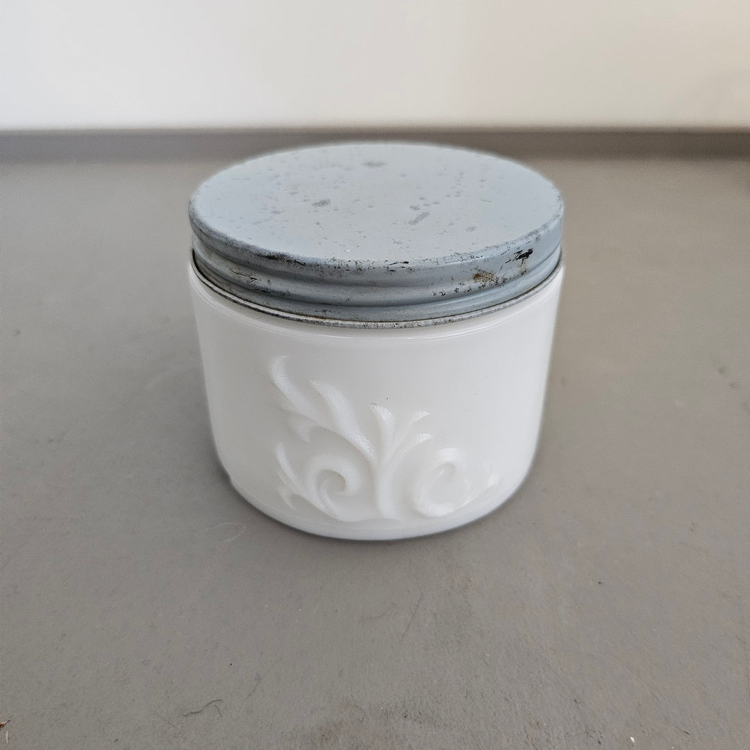 Milk Glass Jar w/ Lid