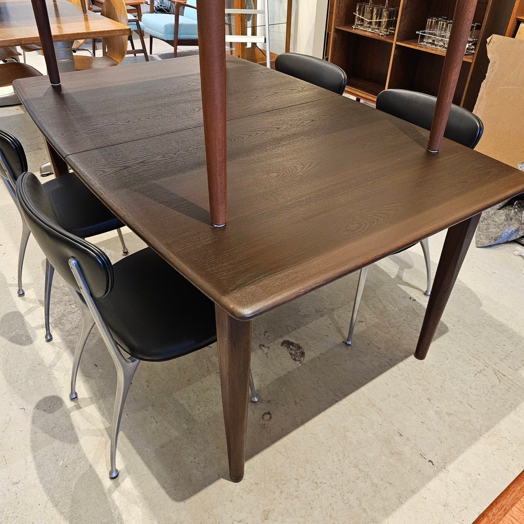 Dark Stain Butterfly Leaf Dining Table