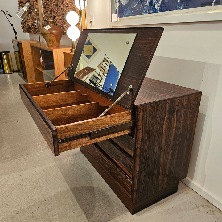 1960s Westnofa Rosewood Chest of Drawers w/ Vanity