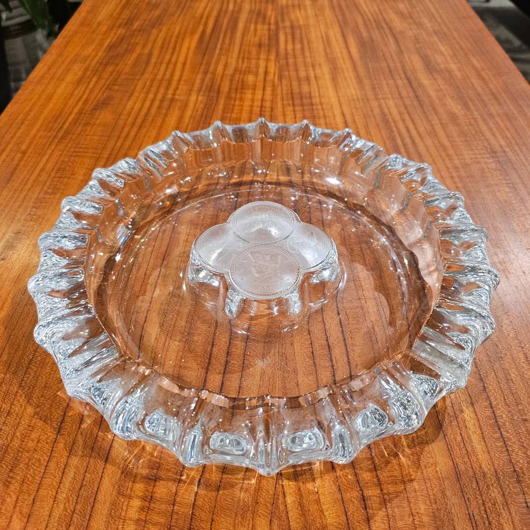 1940's Fostoria Coin Glass Ashtray (Clear)