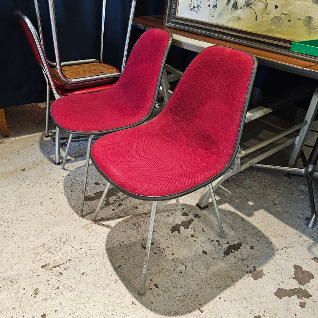 Eames Fiberglass Upholstered Chair - As Found