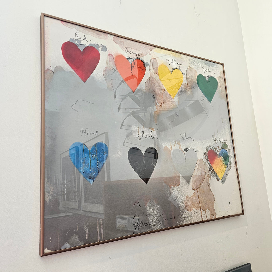 Jim Dine '8 Hearts' Framed Lithograph