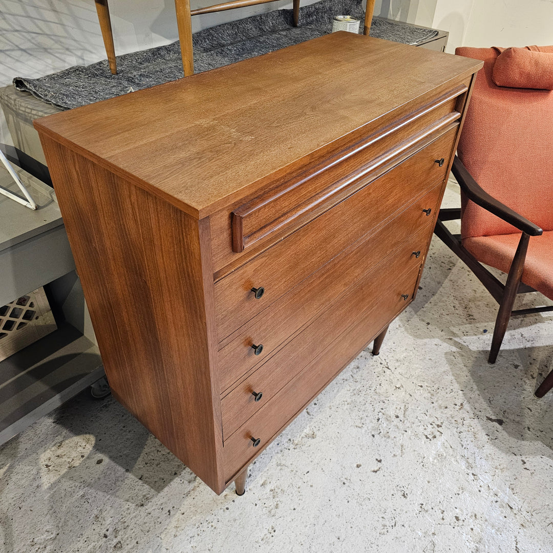 MCM Walnut Highboy Dresser