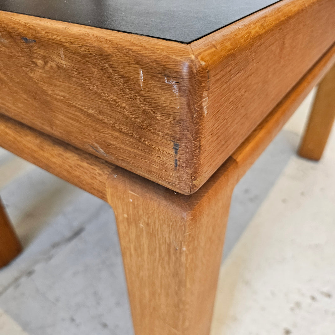 Handmade Oak Table w/ Black Top