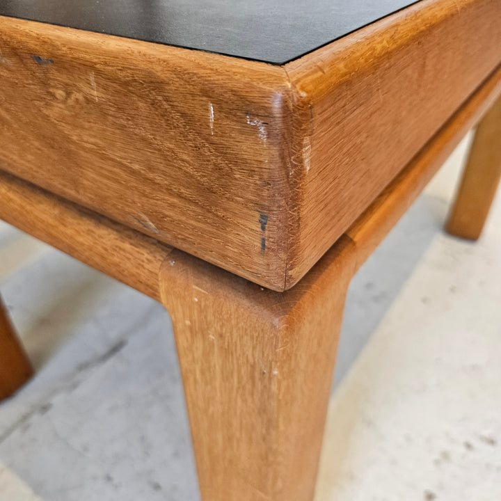 Handmade Oak Table w/ Black Top