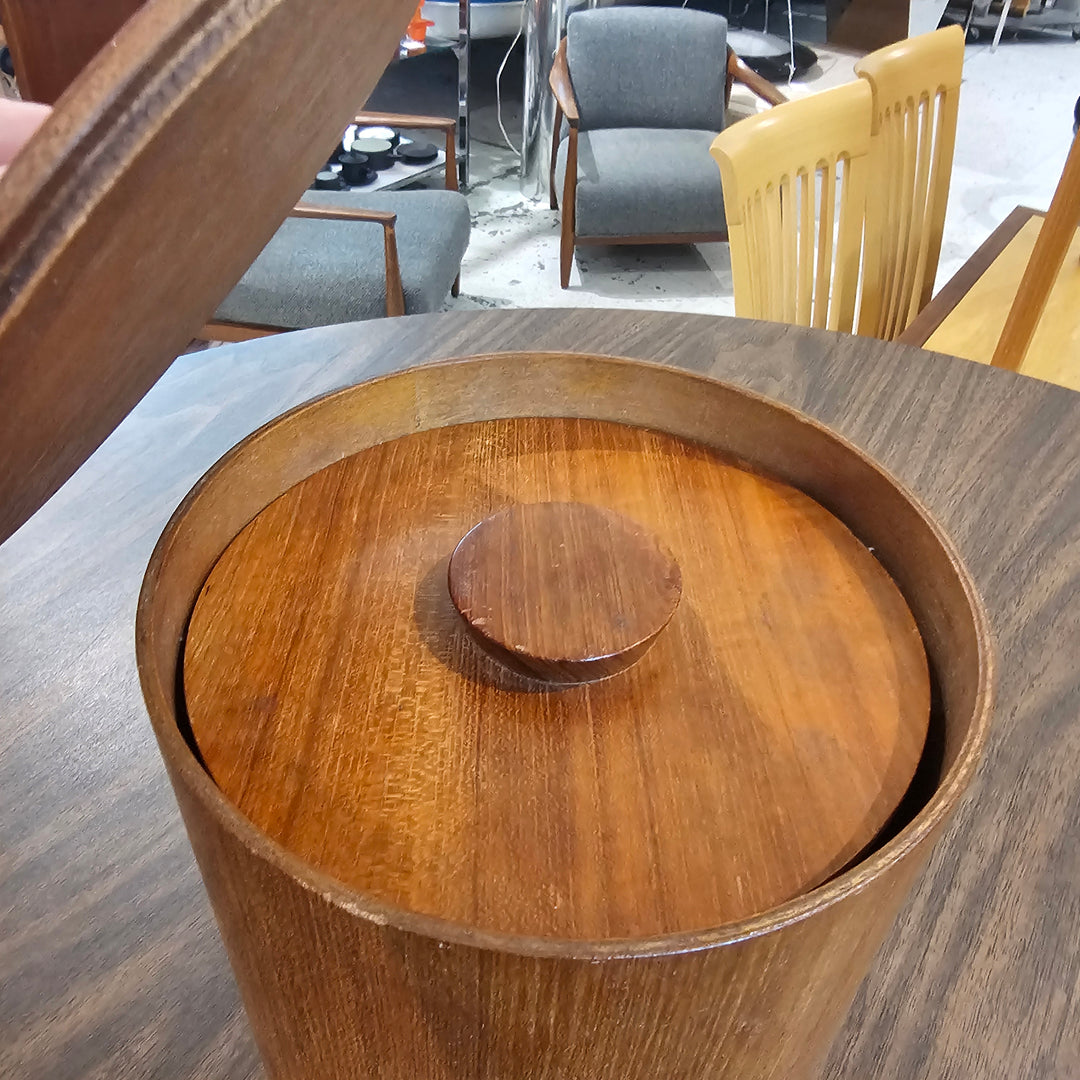 Set of Four Teak Nesting Canisters