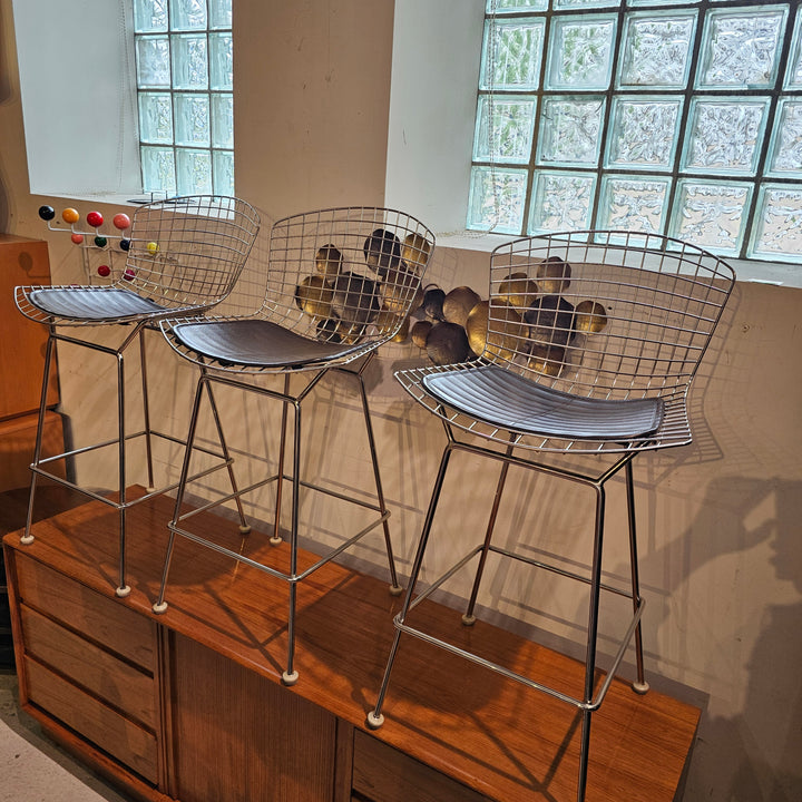 (3) Bertoia Style Bar Stools
