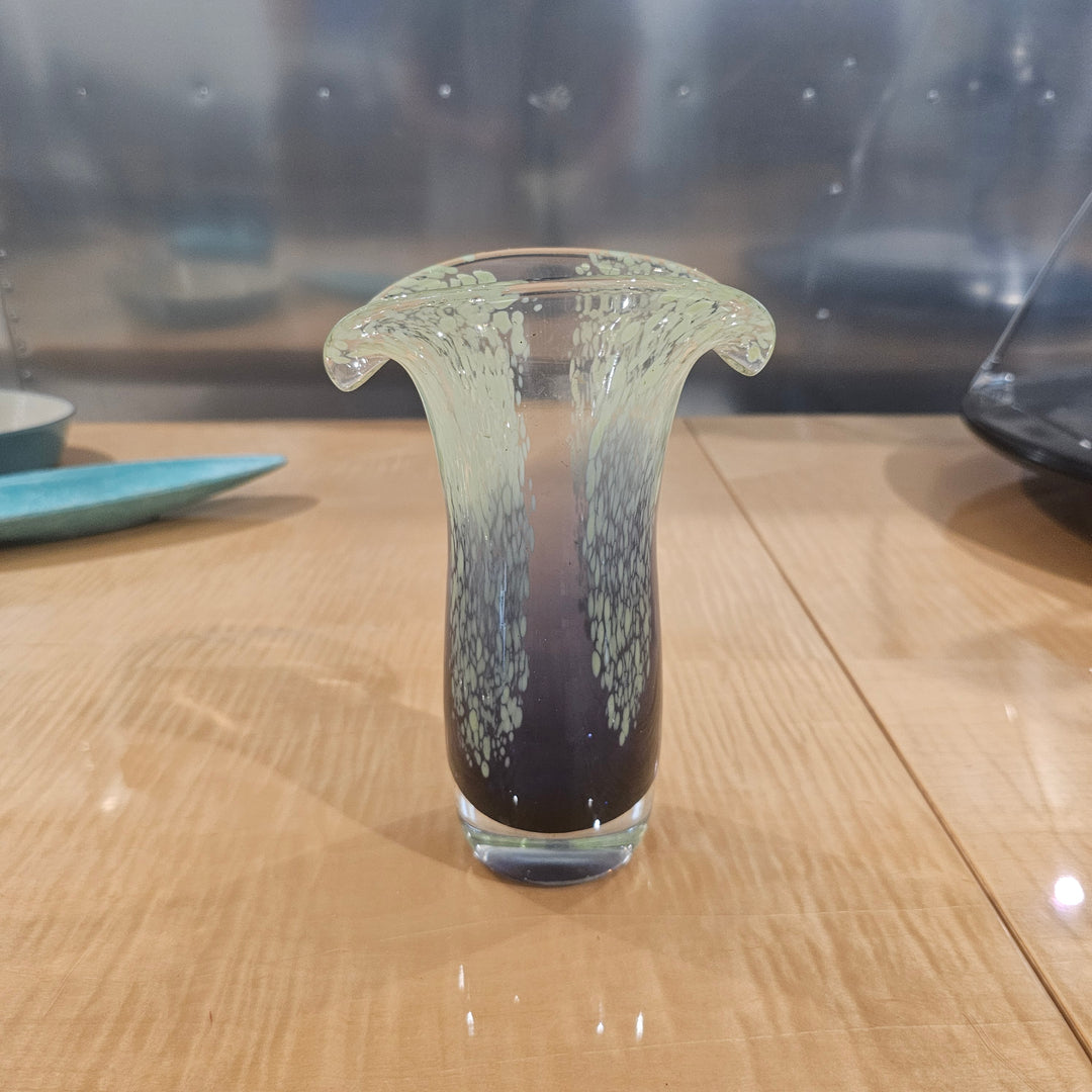 Purple & Yellow Art Glass Vase