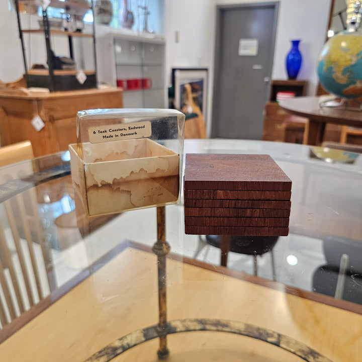 (6) Danish Teak Square Coasters