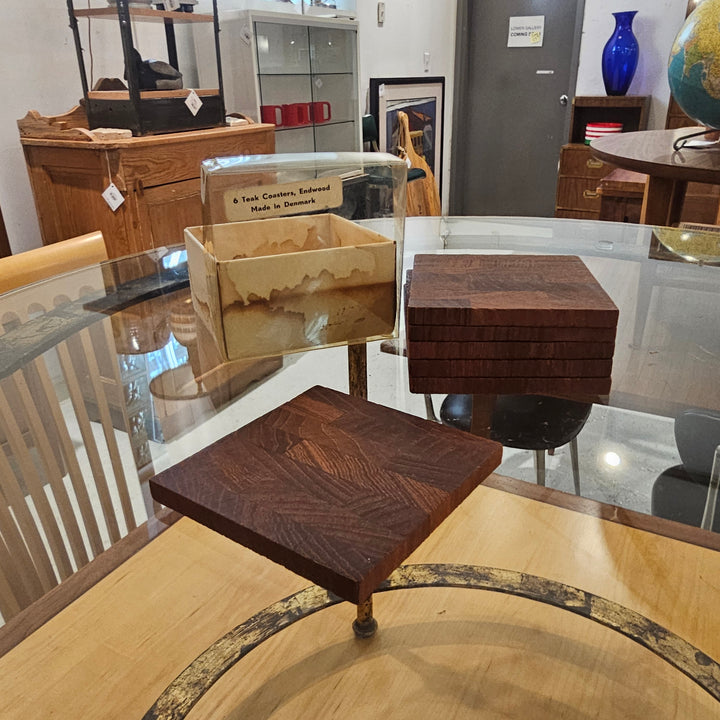 (6) Danish Teak Square Coasters