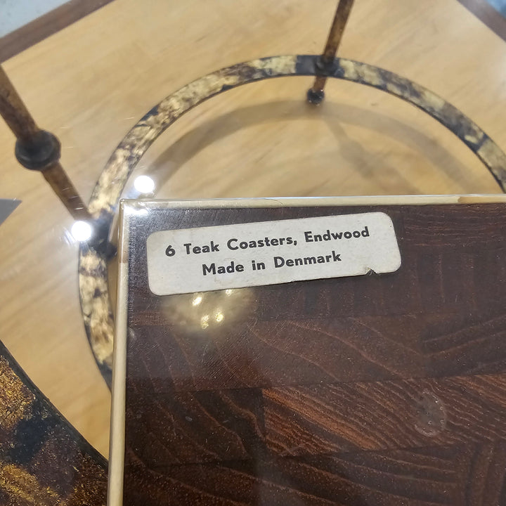 (6) Danish Teak Square Coasters