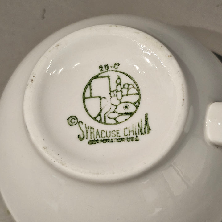 (4) Lady Slipper MN Tea Cups & Saucers