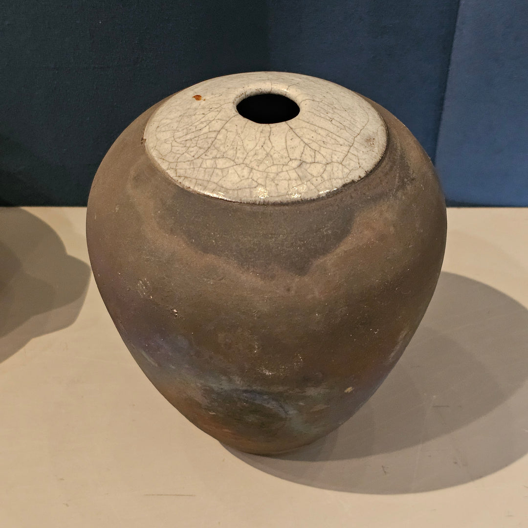 Raku Pottery Vase Artist Signed