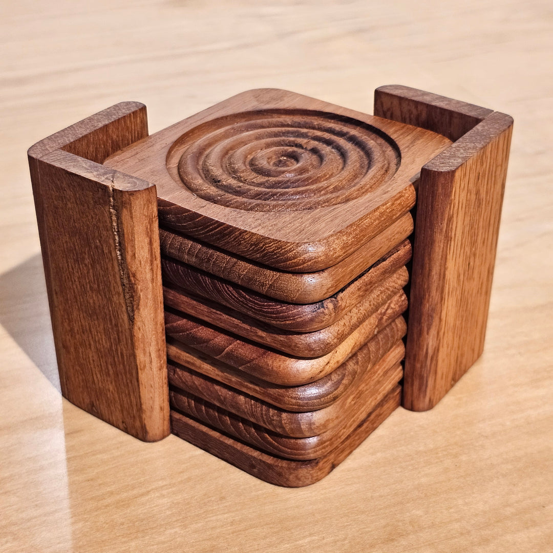 MCM Set of 8 Wooden Coasters