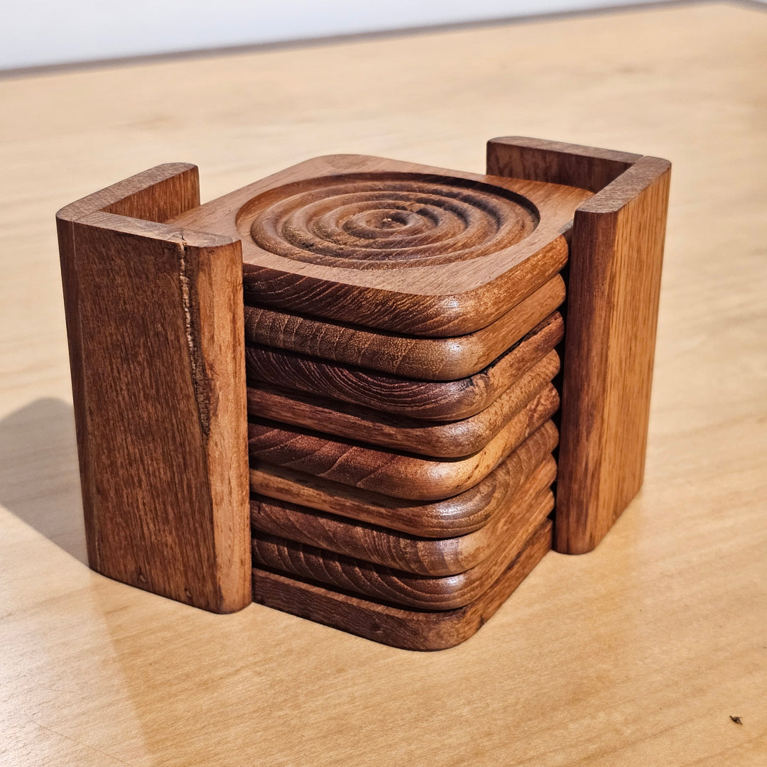 MCM Set of 8 Wooden Coasters