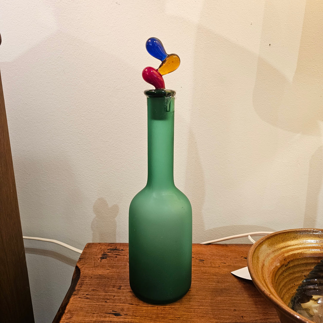 Art Glass Bottle w/ Stopper