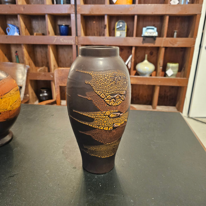Royal Haeger Earth Wrap Cylindrical Vase