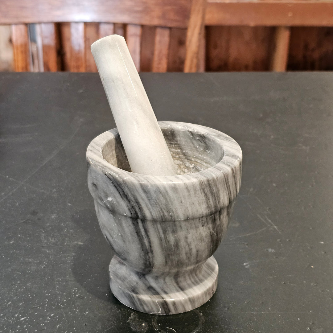 Grey Marble Mortar & Pestle