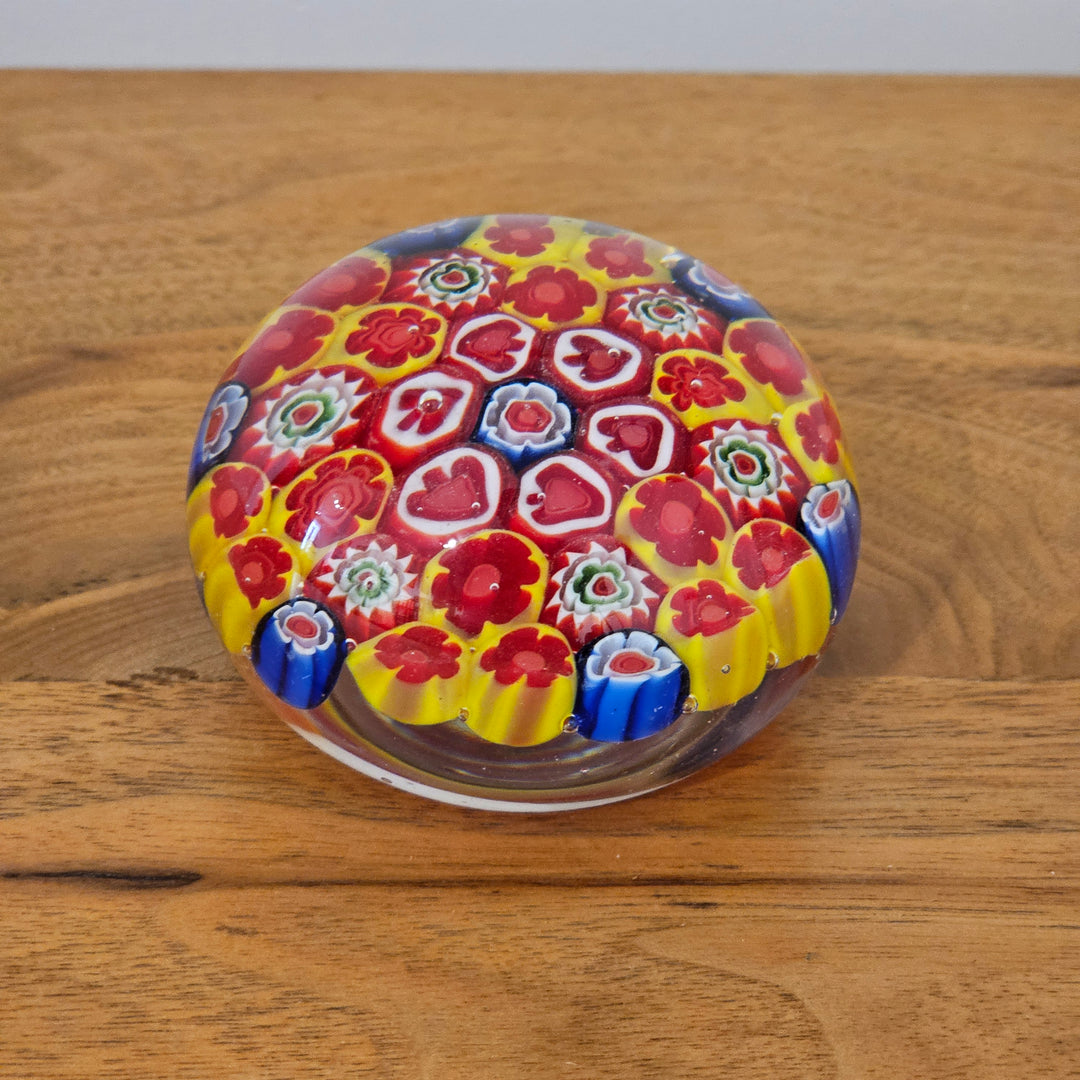 Murano Millefiori Art Glass Paperweight
