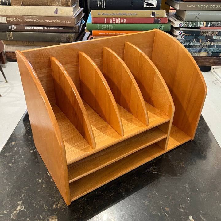 Maple Wood Desktop Organizer