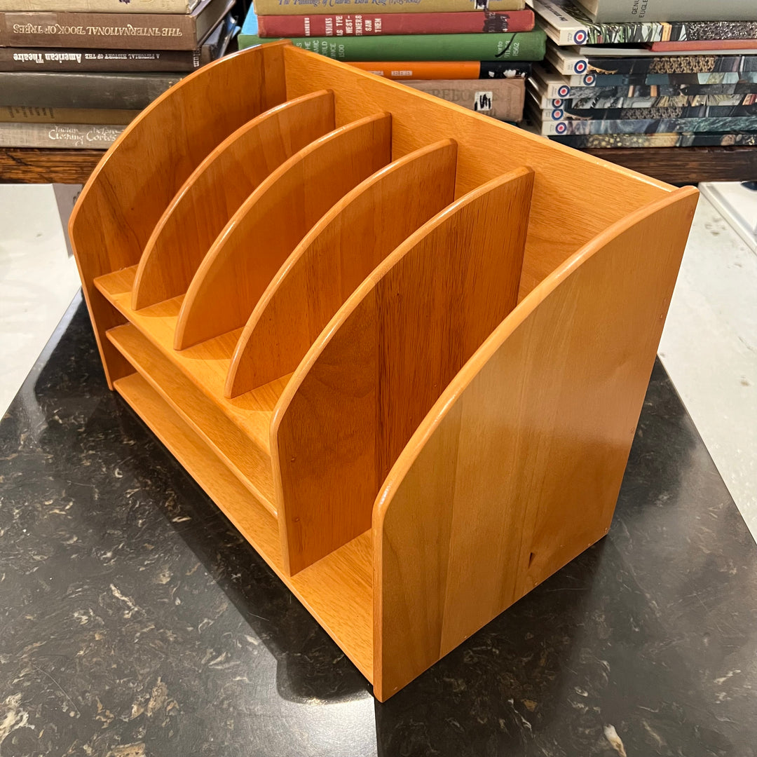 Maple Wood Desktop Organizer