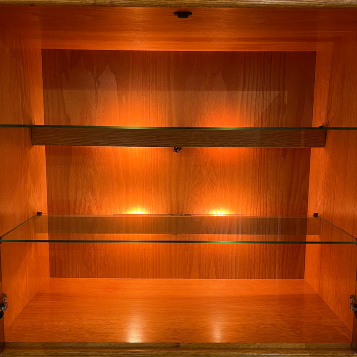 Belgian Blond Oak Display/Storage Cabinet