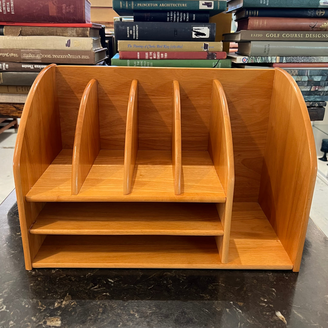 Maple Wood Desktop Organizer