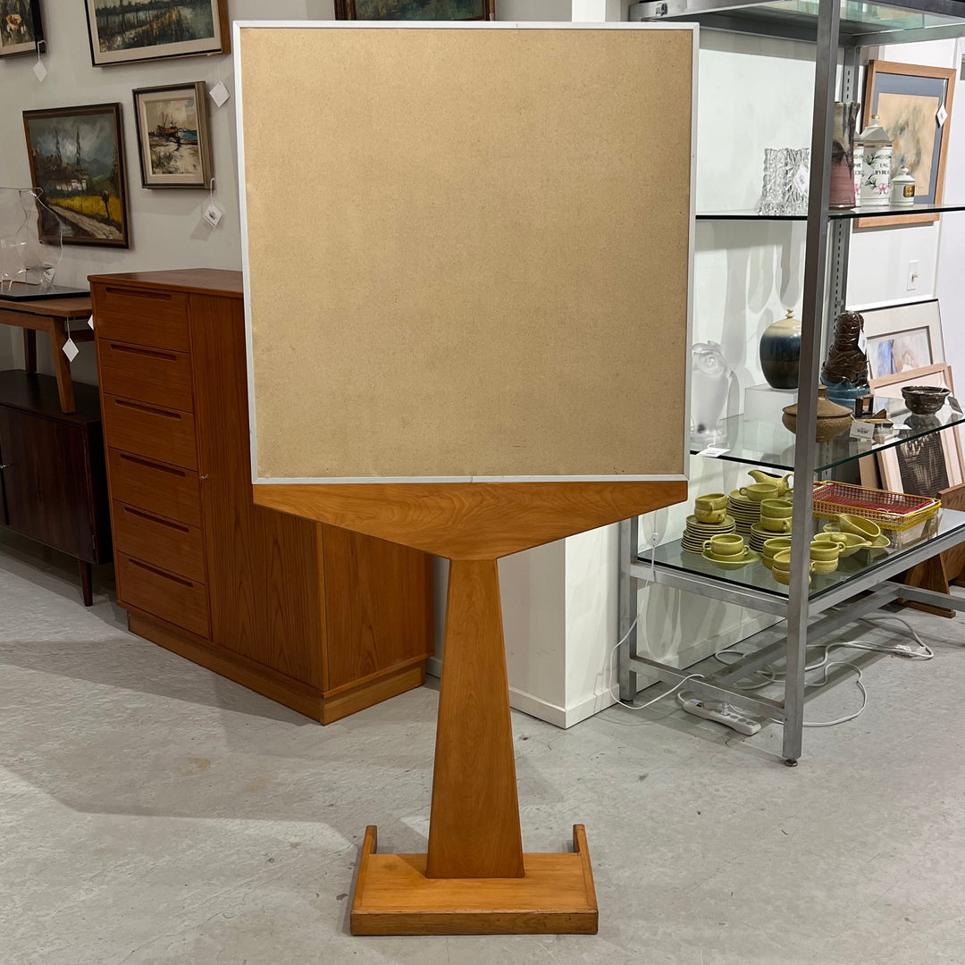 1960s Floor-standing Cork Bulletin Board