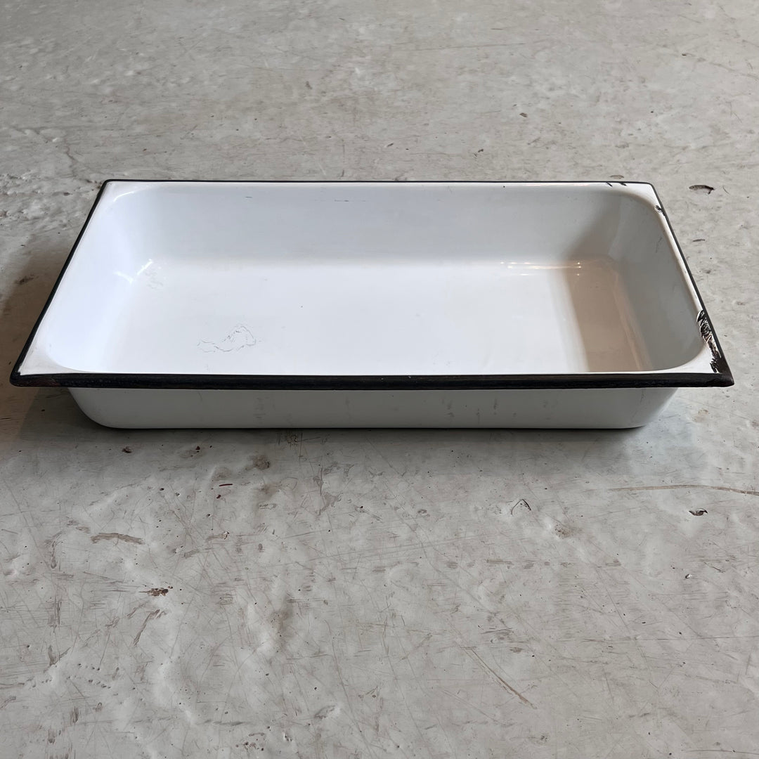 Rectangular Enameled Metal Tray