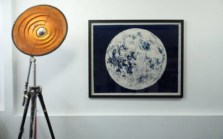 Large Cyanotype Lunar Map - Mariano Chavez