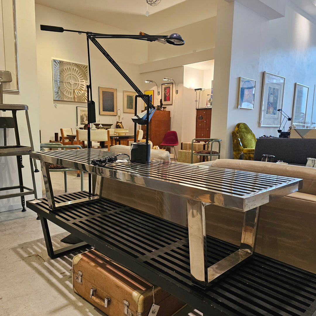 Chrome Slat Bench
