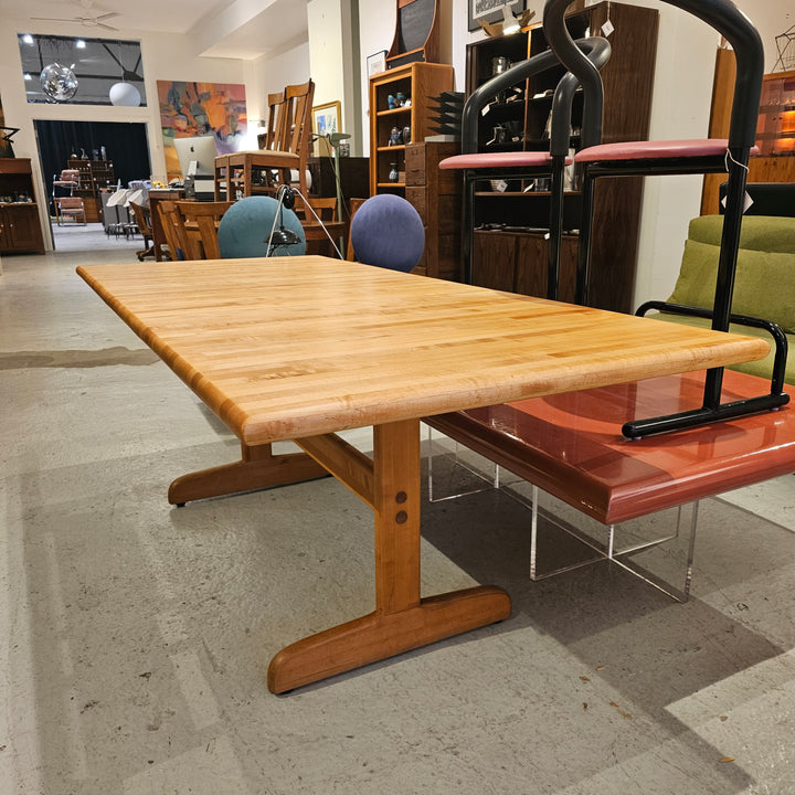 Butcher Block Dining Table w/ Leaf