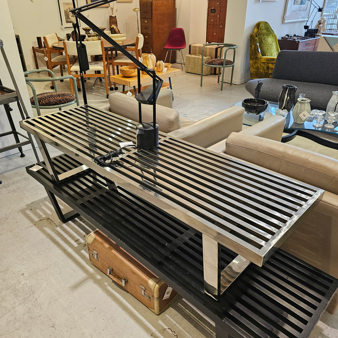 Chrome Slat Bench