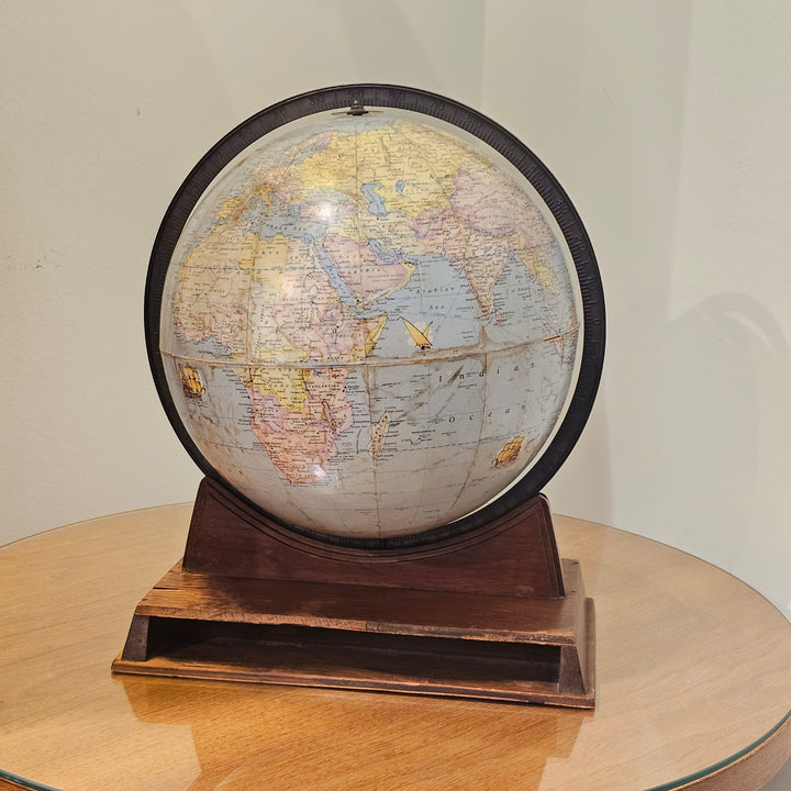 12" Rand McNally Terrestrial Globe on Base